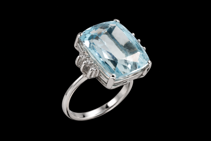 Aquamarine Cocktail Ring